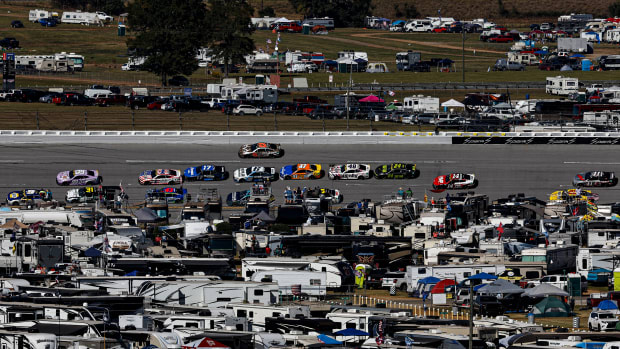 There is going to be a lot of action both on the track and in the campgrounds at Talladega on Sunday. (Photo by Sean Gardner/Getty Images)